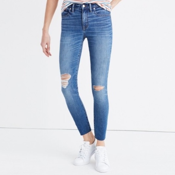 Madewell Denim - Madewell 9" high-rise skinny crop jeans-bruce wash